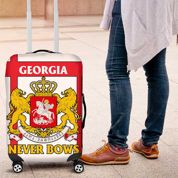 Georgia Luggage Cover with Red Cross and Golden Lions Emblem Never Bows Design TS04