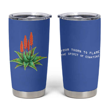 Aloe Vera Eswatini Tumbler Cup Flag Print and Cultural Motif From Thorn to Flame TS04
