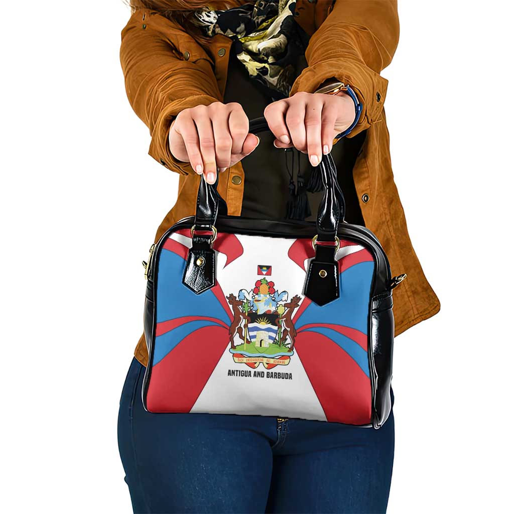 Antigua and Barbuda Flag Shoulder Handbag with National Coat of Arms TS04