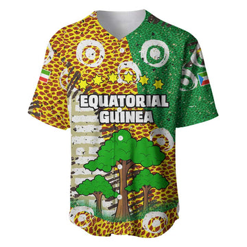 Equatorial Guinea Baobab Tree Baseball Jersey - Tribal Patterns and Heritage Quote TS04