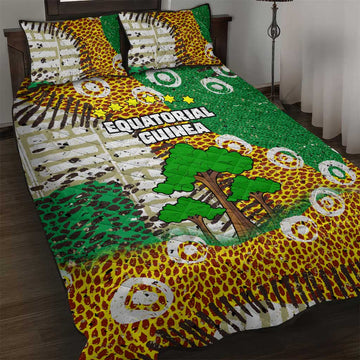 Equatorial Guinea Baobab Tree Quilt Bed Set - Tribal Patterns and Heritage Quote TS04