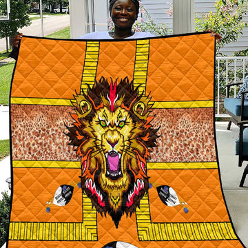 Swaziland Eswatini Quilt Lion Shield and Leopard Print Tribal Design TS04