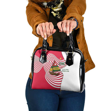 Lome Togo Shoulder Handbag with Sailboat and Sunset Where the Sun Kisses the Sea TS04