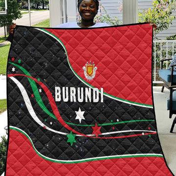 Burundi Quilt with Athletics Runners Black Red Green Flag Spirit TS04