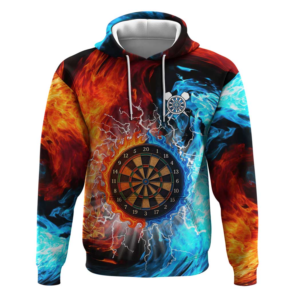 Custom Thunder Lightning Darts Hoodie Dartboard Water Fire TS04