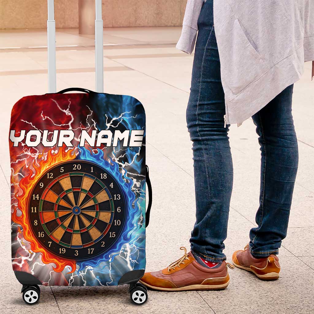 Custom Thunder Lightning Darts Luggage Cover Dartboard Water Fire TS04
