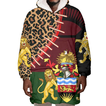 Leopard and Lion Malawi Wearable Blanket Hoodie Unity and Freedom TS04