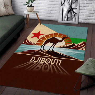Djibouti Camel Area Rug Where Desert Meets Sea and Heritage Stands Tall TS04