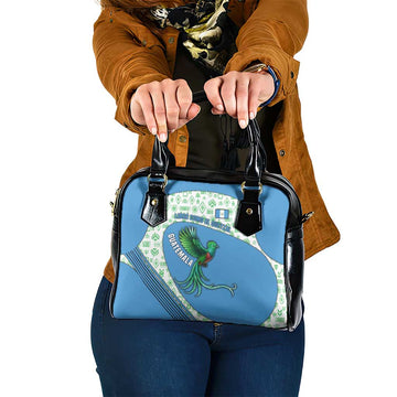 Guatemala Quetzal Bird Shoulder Handbag with Tribal Motif and Libre Como El Quetzal Design TS04