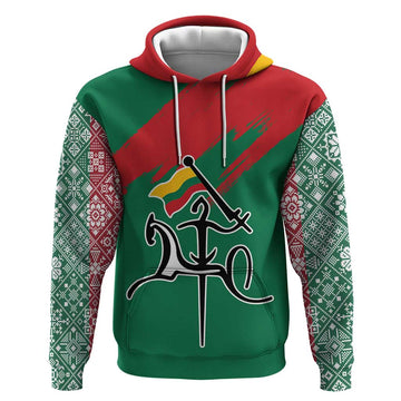 Lithuania Emblem Hoodie National Symbol with Traditional Patterns TS04