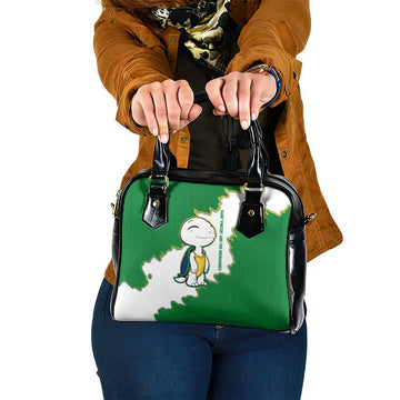 Saint Vincent and the Grenadines Turtle Shoulder Handbag with Coat of Arms and Green Heritage Design TS04