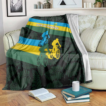 Rwanda Blanket with Tour du Rwanda Cycling Race Flag Stripe Spirit TS04