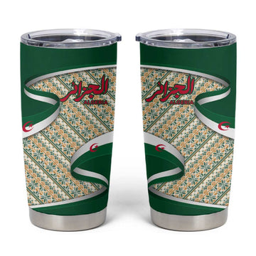 Algeria Tumbler Cup with Arabic Calligraphy and Traditional Pattern Design TS04