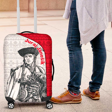 Juraj Janosik Slovakia Luggage Cover with Folk Pattern Red White Legend Spirit TS04