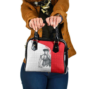 Juraj Janosik Slovakia Shoulder Handbag with Folk Pattern Red White Legend Spirit TS04