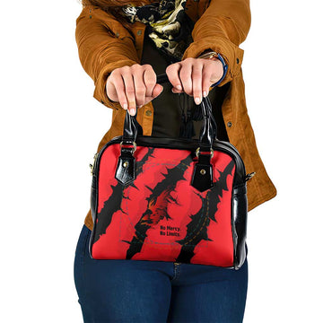 Slovakia Shoulder Handbag with Red Black Falcon Claw No Mercy Spirit TS04