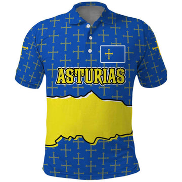Asturias Flag Polo Shirt Autonomous Community of Spain TS04