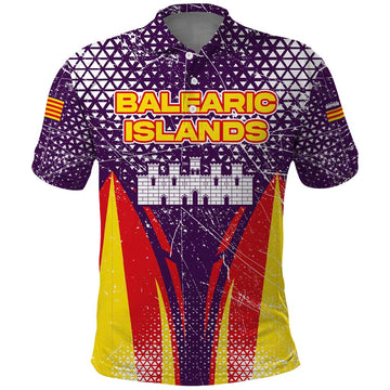Balearic Islands Flag Polo Shirt Autonomous Community of Spain TS04