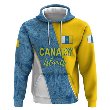 Canary Islands Flag Hoodie Autonomous Community of Spain TS04