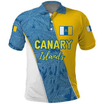 Canary Islands Flag Polo Shirt Autonomous Community of Spain TS04