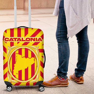 Catalonia Flag Luggage Cover Autonomous Community of Spain TS04
