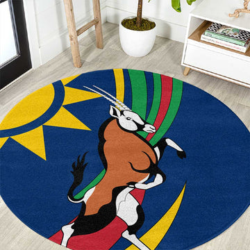 African Fish Eagle Namibia Round Carpet Gemsbok Supporters Style TS04