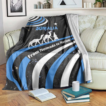 Somalia Blanket with From Nomads to Nation Camel Galaxy Flag Spirit TS04