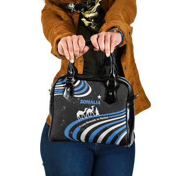 Somalia Shoulder Handbag with From Nomads to Nation Camel Galaxy Flag Spirit TS04