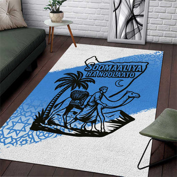 Somalia Area Rug with Soomaaliya Ha Noolaato Nomad Moon Flag Spirit TS04