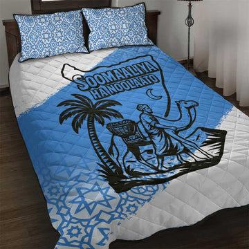 Somalia Quilt Bed Set with Soomaaliya Ha Noolaato Nomad Moon Flag Spirit TS04