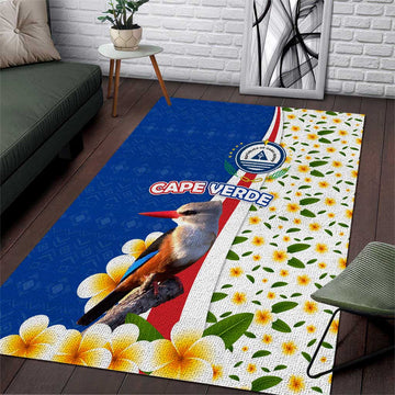 Cape Verde Area Rug Kingfisher Bird Floral Flag Spirit TS04