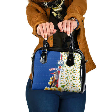 Cape Verde Shoulder Handbag with Kingfisher Bird Floral Flag Spirit TS04