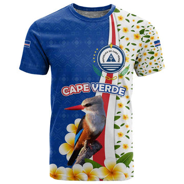 Cape Verde T shirt Kingfisher Bird Floral Flag Spirit TS04