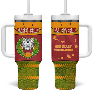 Cape Verde Tumbler With Handle One Heart Ten Islands National Emblem Spirit TS04