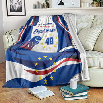 Cape Verde Blanket with Independence Day 5th July Flag Celebration Spirit TS04