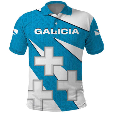 Galicia Flag Polo Shirt Autonomous Community of Spain TS04