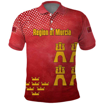 Region of Murcia Flag Polo Shirt Autonomous Community of Spain TS04