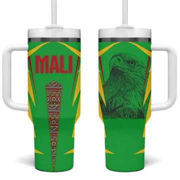 Mali Vulture Eagles Tumbler With Handle African Pattern Flag Color TS04