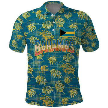 Bahamas Polo Shirt with Tropical Beach Sunset Palm Tree Ocean Spirit TS04