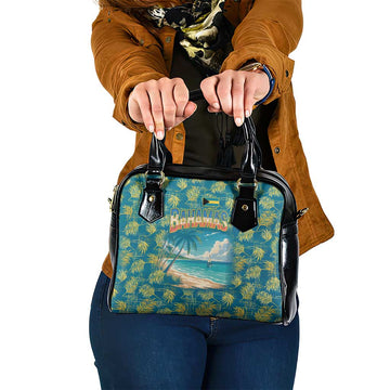 Bahamas Shoulder Handbag with Tropical Beach Sunset Palm Tree Ocean Spirit TS04