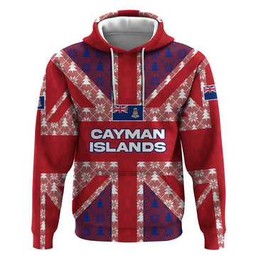 Cayman Islands Christmas Hoodie Xmas Pattern and Coat of Arms TS04