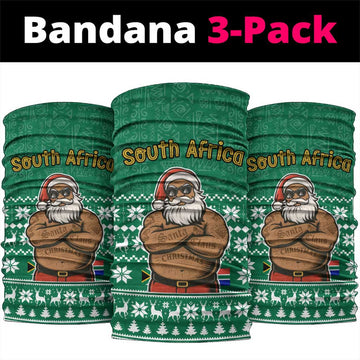 South Africa Christmas Neck Gaiter Christmas Santa Claus Tattoo TS04