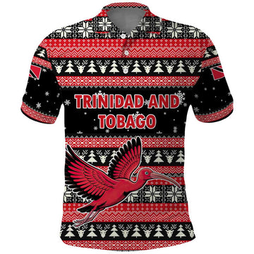 Trinidad and Tobago Christmas Polo Shirt Bird and Coat of Arms Design TS04