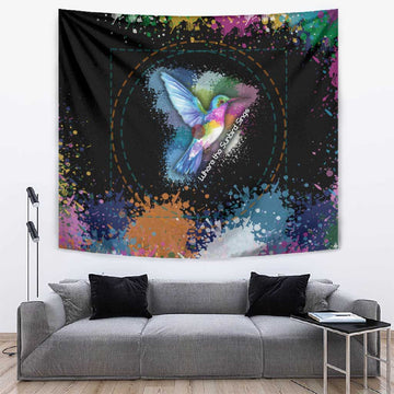 Where the Sunbird Sings Tapestry Sao Tome and Principe Flag - Color Splash Art TS04