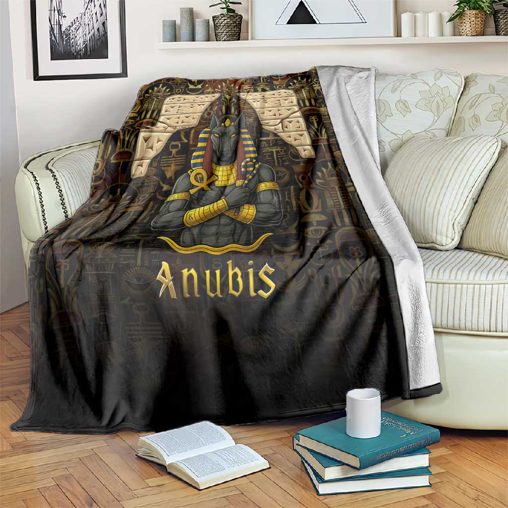 Anubis Egypt Blanket Ancient Hieroglyph Pharaoh Spirit TS04