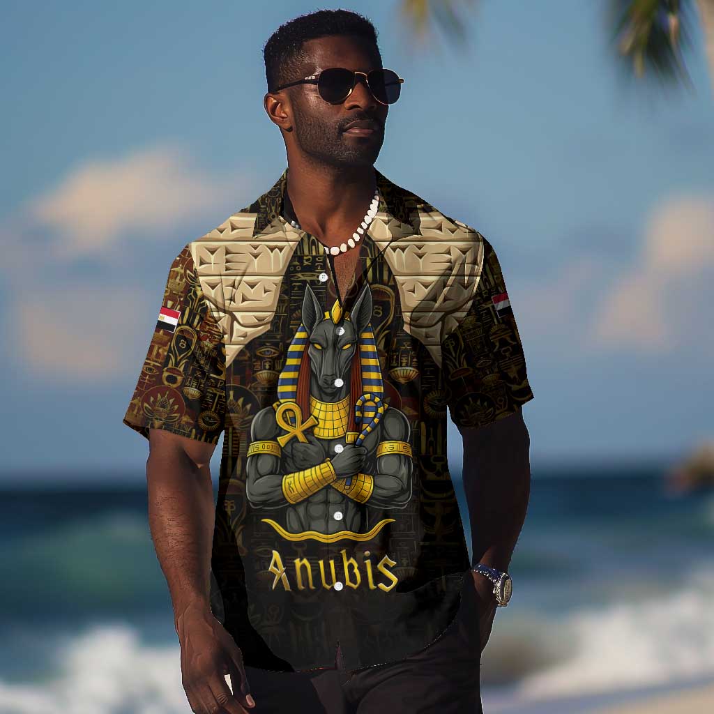 Anubis Egypt Hawaiian Shirt Ancient Hieroglyph Pharaoh Spirit TS04