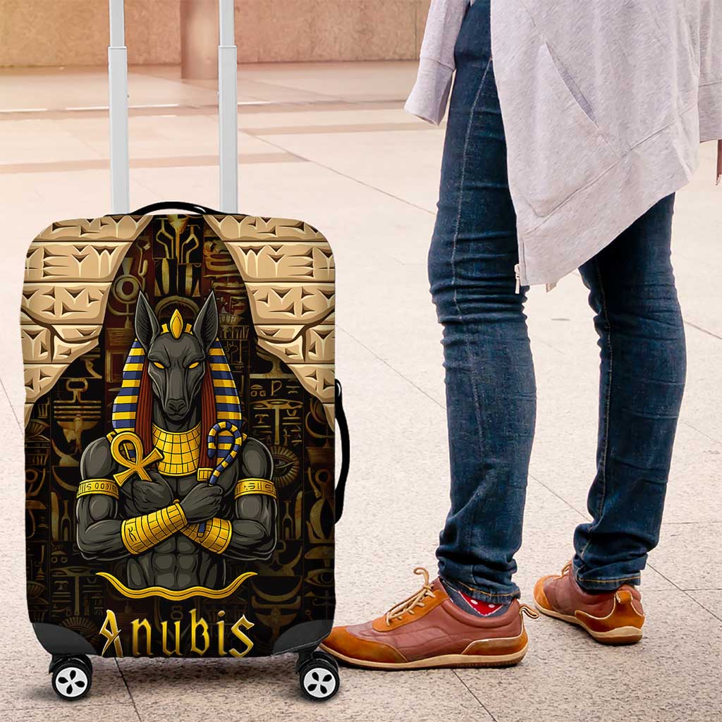 Anubis Egypt Luggage Cover with Ancient Hieroglyph Pharaoh Spirit TS04