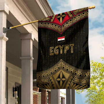 Ankh Eye of Horus Egypt Garden Flag Ancient Black Gold Hieroglyph Spirit TS04