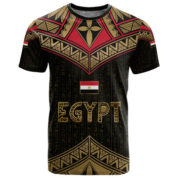 Ankh Eye of Horus Egypt T shirt Ancient Black Gold Hieroglyph Spirit TS04