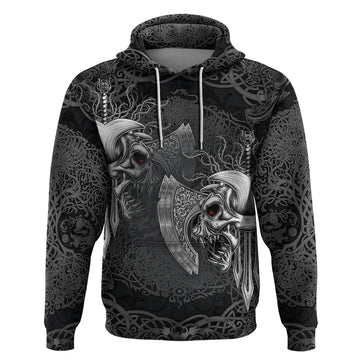 Until Valhalla Viking Skull Hoodie TS04